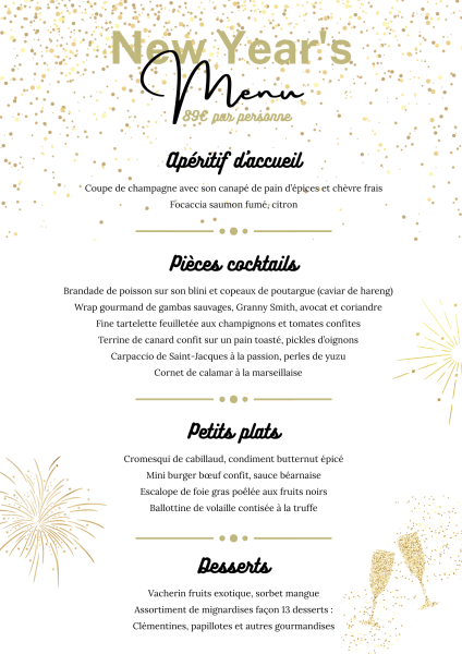 Menu nouvel an 2025/2026